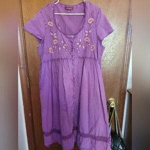 April Cornell Purple whimsy sunwashed dress